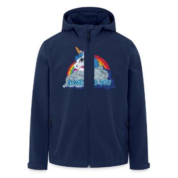 Always be you (Unicorn) grunge - Recycelte Männer Softshell-Jacke von Stanley/Stella - Navy - Vorne - AI Model Male 185 light (185cm)