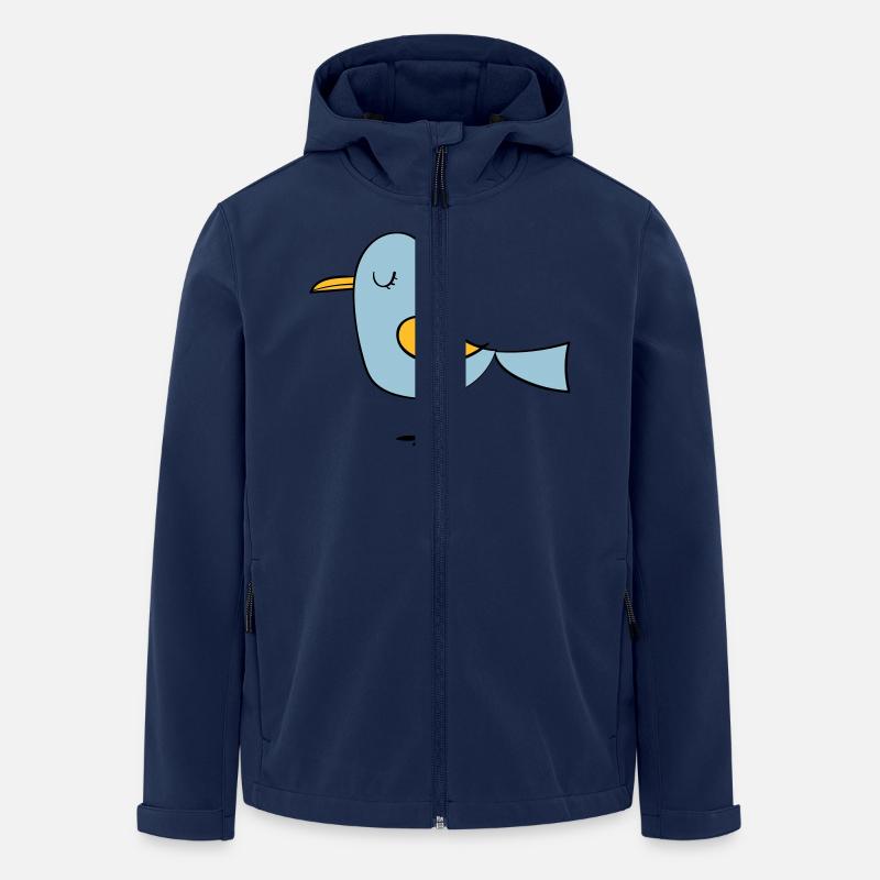 oiseau - Veste softshell homme en polyester recyclé Stanley/Stella - marine