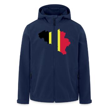Belgique - Veste softshell homme en polyester recyclé Stanley/Stella - marine - Devant - AI Model Male 185 light (185cm)