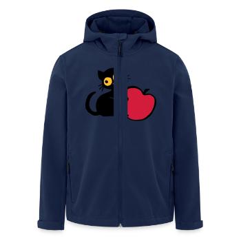 Kitten with apple - Men’s Recycled Softshell Jacket by Stanley/Stella - navy - Front - AI Model Male 185 light (185cm)
