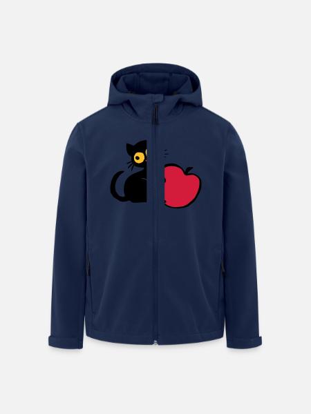 Kätzchen mit Apfel - Recycelte Männer Softshell-Jacke von Stanley/Stella - Navy