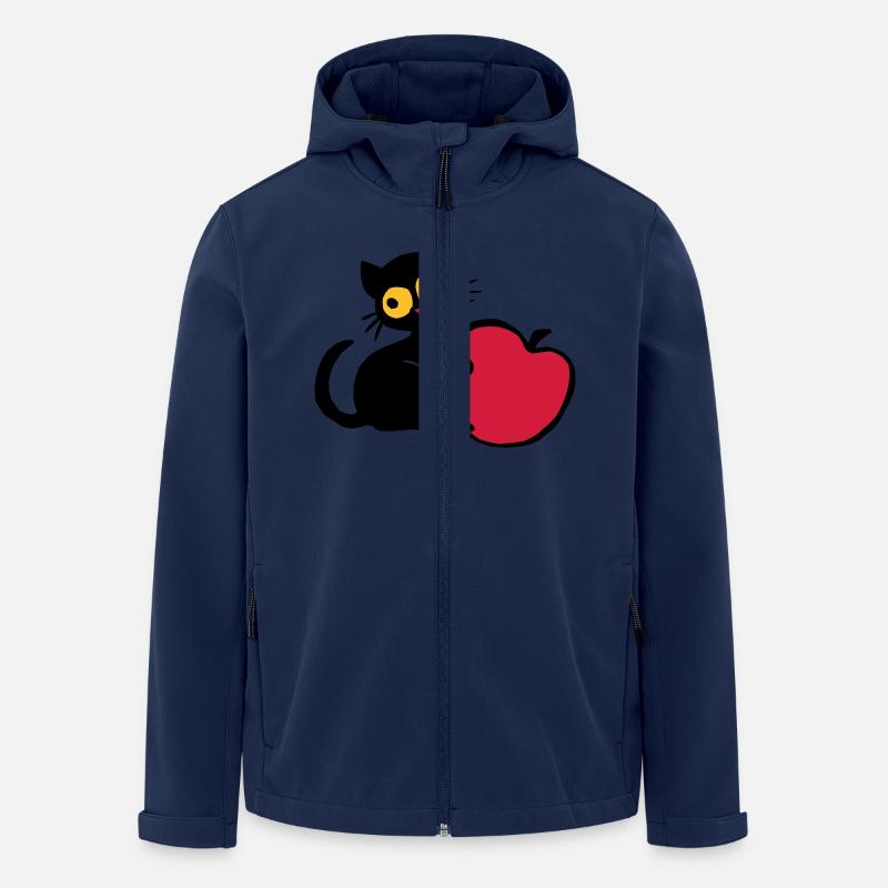 Chaton avec pomme - Veste softshell homme en polyester recyclé Stanley/Stella - marine