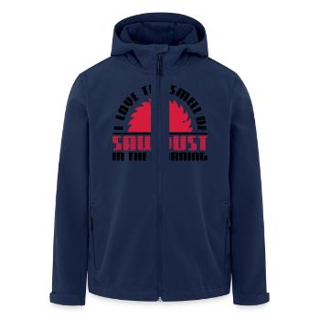 Love the smell of sawdust in the morning-Geschenk - Men’s Recycled Softshell Jacket by Stanley/Stella - navy - Front - AI Model Male 185 light (185cm)