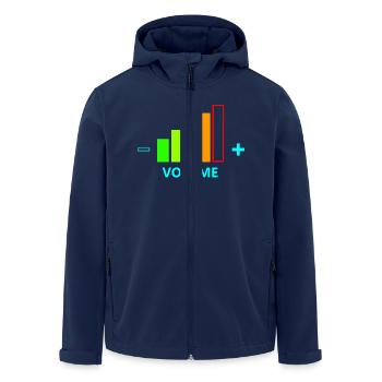 VOLUME UP MEN - Men’s Recycled Softshell Jacket by Stanley/Stella - navy - Front - AI Model Male 185 light (185cm)