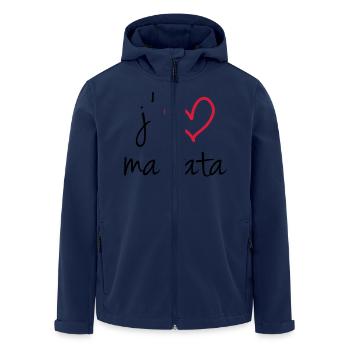 j'aime ma tata - Veste softshell homme en polyester recyclé Stanley/Stella - marine - Devant - AI Model Male 185 light (185cm)