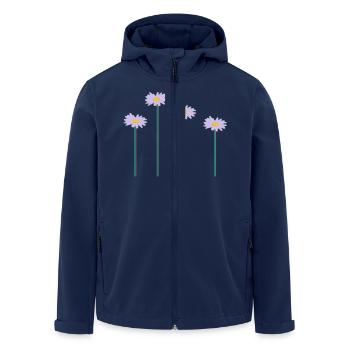 blumen - Men’s Recycled Softshell Jacket by Stanley/Stella - navy - Front - AI Model Male 185 light (185cm)