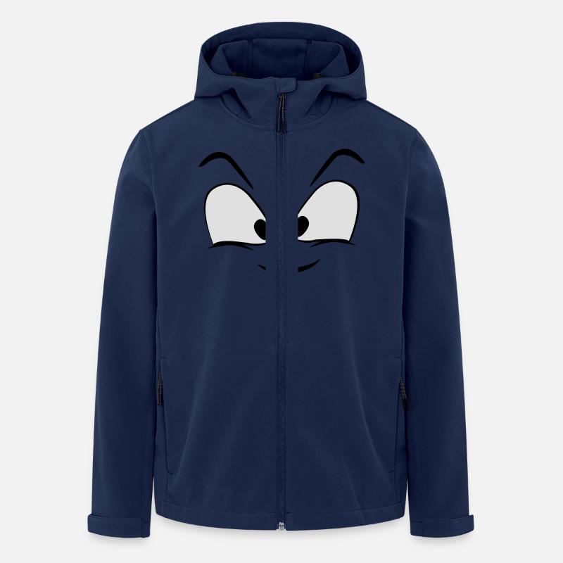 lustiges Gesicht - Recycelte Männer Softshell-Jacke Discoverer von Stanley/Stella - Navy