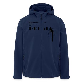 reservation at dorsia - Men’s Recycled Softshell Jacket by Stanley/Stella - navy - Front - AI Model Male 185 light (185cm)
