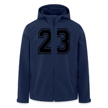 23 - Recycelte Männer Softshell-Jacke von Stanley/Stella - Navy - Vorne - AI Model Male 185 light (185cm)