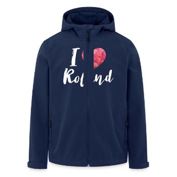 I love Roland Schlager - Recycelte Männer Softshell-Jacke von Stanley/Stella - Navy - Vorne - AI Model Male 185 light (185cm)