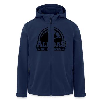all_gas_no_brakes_c1 - Men’s Recycled Softshell Jacket by Stanley/Stella - navy - Front - AI Model Male 185 light (185cm)