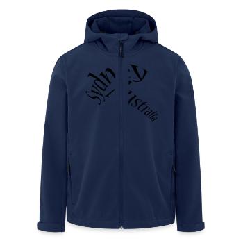Sydney - Australie - Veste softshell homme en polyester recyclé Stanley/Stella - marine - Devant - AI Model Male 185 light (185cm)