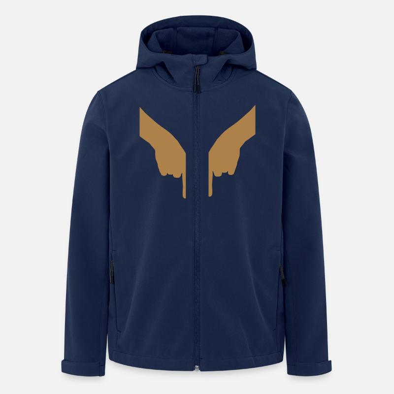 Beachvolleyball Handzeichen - Recycelte Männer Softshell-Jacke von Stanley/Stella - Navy