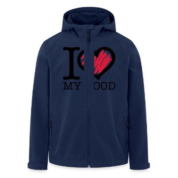 i_love_my_hood_c2 - Recycelte Männer Softshell-Jacke von Stanley/Stella - Navy - Vorne - AI Model Male 185 light (185cm)