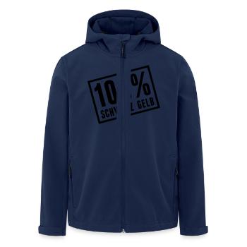 100_schwarz_gelb__f1 - Men’s Recycled Softshell Jacket by Stanley/Stella - navy - Front - AI Model Male 185 light (185cm)