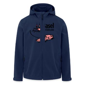 Faehri Muenster Basel - Recycelte Männer Softshell-Jacke von Stanley/Stella - Navy - Vorne - AI Model Male 185 light (185cm)