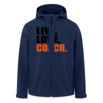 Trainer - Recycelte Männer Softshell-Jacke von Stanley/Stella - Navy - Vorne - AI Model Male 185 light (185cm)