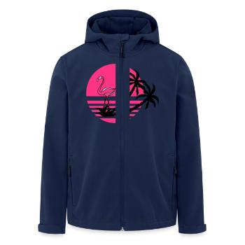 flamingo_island - Veste softshell homme en polyester recyclé Stanley/Stella - marine - Devant - AI Model Male 185 light (185cm)