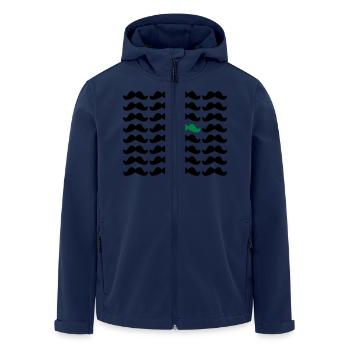 Mustache Moustache "Be Different" 2c - Men’s Recycled Softshell Jacket by Stanley/Stella - navy - Front - AI Model Male 185 light (185cm)