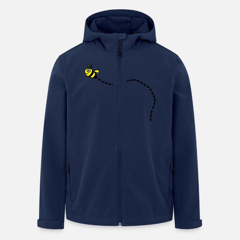 biene2 - Recycelte Männer Softshell-Jacke von Stanley/Stella - Navy