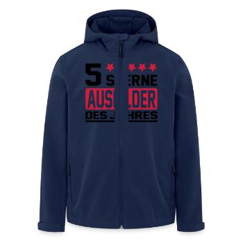 instructor - Men’s Recycled Softshell Jacket by Stanley/Stella - navy - Front - AI Model Male 185 light (185cm)