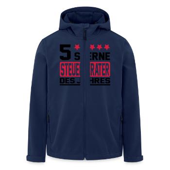 conseiller fiscal - Veste softshell homme en polyester recyclé Stanley/Stella - marine - Devant - AI Model Male 185 light (185cm)