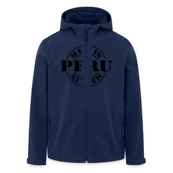 made in peru m1k2 - Recycelte Männer Softshell-Jacke von Stanley/Stella - Navy - Vorne - AI Model Male 185 light (185cm)