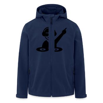DJ - Men’s Recycled Softshell Jacket by Stanley/Stella - navy - Front - AI Model Male 185 light (185cm)