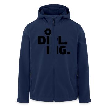 Ingenieur - Recycelte Männer Softshell-Jacke von Stanley/Stella - Navy - Vorne - AI Model Male 185 light (185cm)