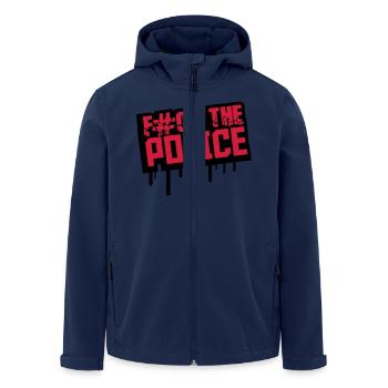 Fuck The Police Graffiti Stempel - Men’s Recycled Softshell Jacket by Stanley/Stella - navy - Front - AI Model Male 185 light (185cm)
