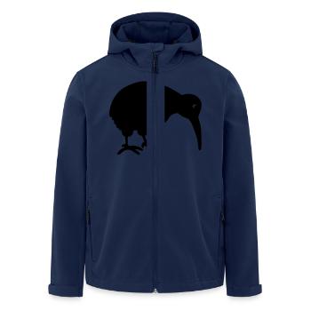 Kiwi - Neuseeland - Recycelte Männer Softshell-Jacke von Stanley/Stella - Navy - Vorne - AI Model Male 185 light (185cm)