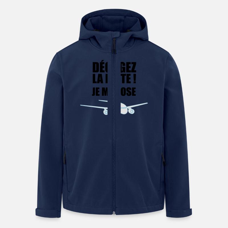 JE ME POSE ! - Veste softshell homme en polyester recyclé Stanley/Stella - marine