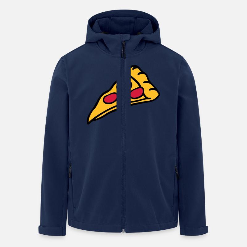 pizza salami cheese design - Men’s Recycled Softshell Jacket by Stanley/Stella - navy