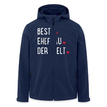 Beste Ehefrau der Welt - Recycelte Männer Softshell-Jacke von Stanley/Stella - Navy - Vorne - AI Model Male 185 light (185cm)
