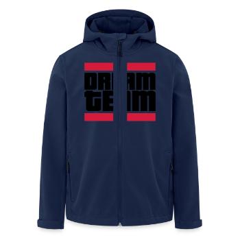 dream team - Men’s Recycled Softshell Jacket by Stanley/Stella - navy - Front - AI Model Male 185 light (185cm)