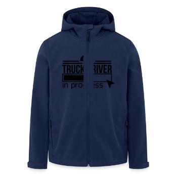 trucker - Recycelte Männer Softshell-Jacke von Stanley/Stella - Navy - Vorne - AI Model Male 185 light (185cm)