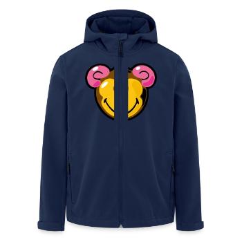 Smiley Monkey - Men’s Recycled Softshell Jacket by Stanley/Stella - navy - Front - AI Model Male 185 light (185cm)