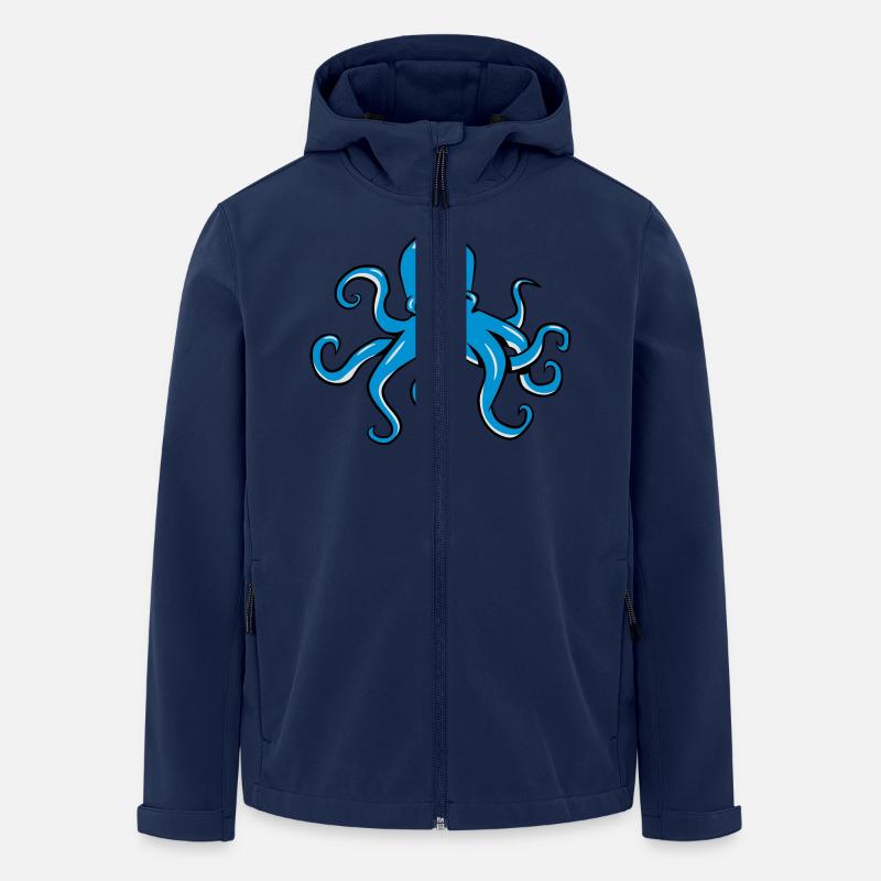 Squid oktopus funny comic - Men’s Recycled Softshell Jacket by Stanley/Stella - navy