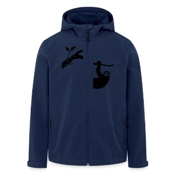 sloth - Men’s Recycled Softshell Jacket by Stanley/Stella - navy - Front - AI Model Male 185 light (185cm)