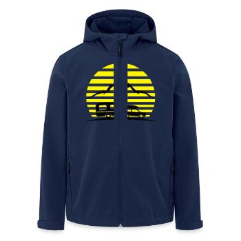 Reise - Auto und Wohnwagen - Recycelte Männer Softshell-Jacke von Stanley/Stella - Navy - Vorne - AI Model Male 185 light (185cm)