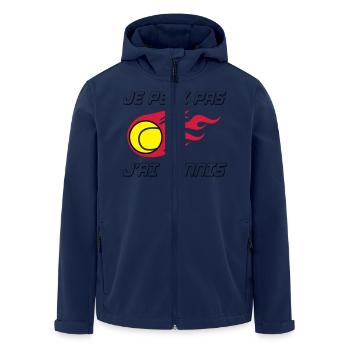 Tennis / Sport / Federer / Nadal / Balle / Jeu - Veste softshell homme en polyester recyclé Stanley/Stella - marine - Devant - AI Model Male 185 light (185cm)
