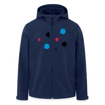 farbklekse_2 - Men’s Recycled Softshell Jacket by Stanley/Stella - navy - Front - AI Model Male 185 light (185cm)
