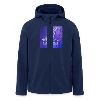 BLUE WHALE - Men’s Recycled Softshell Jacket by Stanley/Stella - navy - Front - AI Model Male 185 light (185cm)