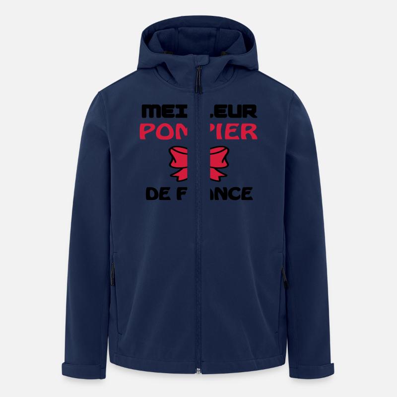 MEILLEUR POMPIER DE FRANCE - Veste softshell homme en polyester recyclé Stanley/Stella - marine