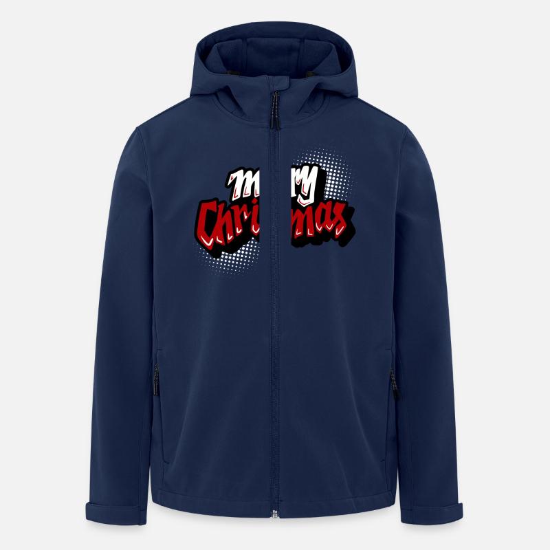 Merry Christmas Retro Script - Recycelte Männer Softshell-Jacke von Stanley/Stella - Navy