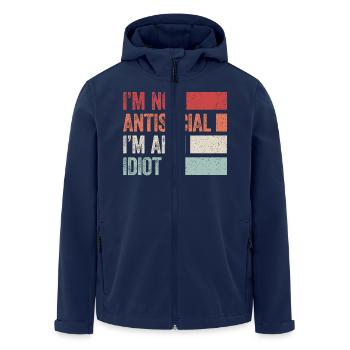 Sarcastic introvert - Men’s Recycled Softshell Jacket by Stanley/Stella - navy - Front - AI Model Male 185 light (185cm)