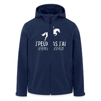ICH KANN NICHT REITEN - Recycelte Männer Softshell-Jacke von Stanley/Stella - Navy - Vorne - AI Model Male 185 light (185cm)