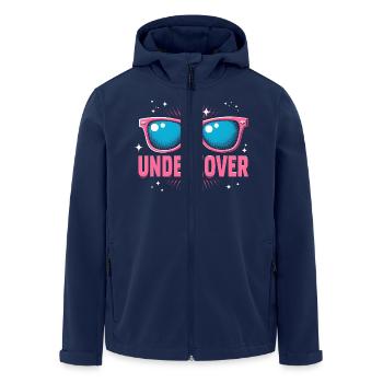 Discours d’infiltration - Costume drôle avec Sun Bril - Veste softshell homme en polyester recyclé Stanley/Stella - marine - Devant - AI Model Male 185 light (185cm)