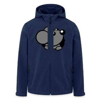 Maus Wand Loch Mauseloch Guckt Süß Lustig Comic - Recycelte Männer Softshell-Jacke von Stanley/Stella - Navy - Vorne - AI Model Male 185 light (185cm)