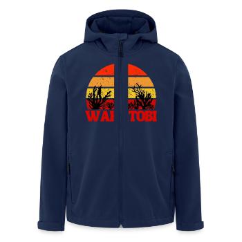 Dive in Wakatobi Indonesia - Men’s Recycled Softshell Jacket by Stanley/Stella - navy - Front - AI Model Male 185 light (185cm)